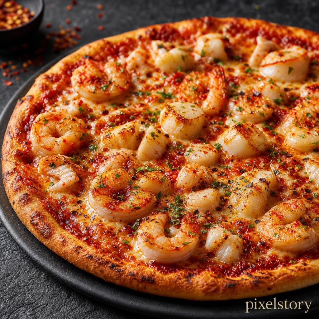 Spicy Seafood Deluxe Pizza