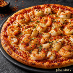Spicy Seafood Deluxe Pizza