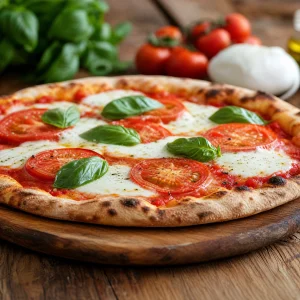 homemade pepperoni pizza